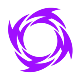 purple ritual motion logo, a circle made of jagged lines